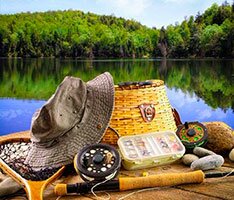 рыболовные снасти, рыбалка, природа